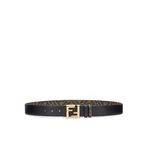 Fendi Men Ff Rounded Reversible Belt